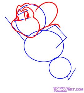 how to draw mighty mouse step 2
