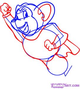 how to draw mighty mouse step 4