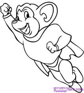 how to draw mighty mouse step 7