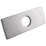KES 6-Inch Sink Faucet Hole Cover Deck Plate Square Escutcheon for Bathroom or Kitchen Single Hole Mixer Tap, Brushed Steel, PEP2S15-2