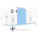 Smart Wifi Power Strip, Compatible with Alexa, Google Home, Echo Surge Protector Strip with 4 USB Ports and 4 Individually Controlled Smart AC Plugs, Timer Function Support, compatible with iOS Android Smart Phones, Tablets, IFTTT Supported, White Colour By NazE
