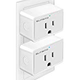WiFi Smart Plug Works with Alexa Echo/Google Home/IFTTT, slitinto Mini Smart Socket WiFi Outlet with Energy Monitoring and Timer Function, No Hub Required, Remote Control from Anywhere 16A - 2 Pack