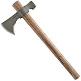 CRKT Woods Chogan Tomahawk Axe: RMJ T-Hawk Lightweight Outdoor Camping Axe with Hammerhead, Forged Carbon Steel Blade, and Hickory Wooden Handle 2730