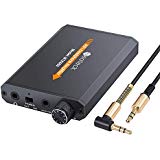 Neoteck Portable Headphone Amplifier with 3.5mm Audio Rechargeble HiFi Earphone Amps 3.0x Voltage Gain Aluminum Matte Surface Ideal for MP3 MP4 Phones Digital Players and PC, Audio Cable + USB Power Cable