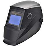 Antra AH6-660-0000 Solar Power Auto Darkening Welding Helmet with AntFi X60-6 Wide Shade Range 4/5-9/9-13 with Grinding Feature Extra Lens Covers Good for Arc Tig Mig Plasma