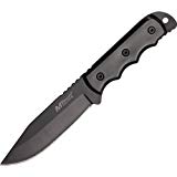 MTech USA MT-20-35 Series Fixed Blade Knife, Black Drop Point Blade, Plastic Handle, 8-Inch Overall