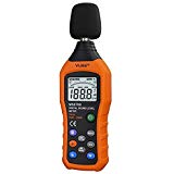 VLIKE Noise Sound Level Meter, Digital Decibel Meter with LCD, Audio Measurement 30 dB to 130 dB, DB Meter with A and C Frequency Weighting for Sound Level Testing