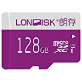 LONDISK 128GB Mirco SD Card Class 10 UHS-1 Micro SDXC Memory Card with SD Adapter for HD Video Play(U1 128GB)