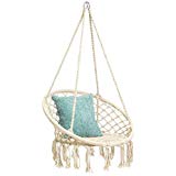 Sonyabecca Hammock Swing Chair for 216 Years Old Kids Kids Hanging Chair Macrame Swing 230Pound Capacity Handmade Knitted Hanging Swing Chair