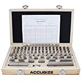 Accusize Industrial Tools 81 Pc Grade AS-1 Steel Gage Block Set, P900-S582
