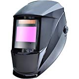 Antra AH7-X80-0001 Digital Controlled Solar Powered Auto Darkening Welding Helmet Wide Shade 4/5-9/9-13 with Grinding Feature Extra Lens CoversGreat for TIG, MIG, MMA, Plasma