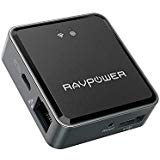RAVPower Wireless Travel Router N300 USB HDD Data Transfer Unit, DLNA NAS Sharing Media Streamer - TripMate Nano Update Version