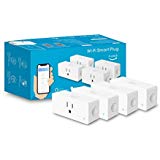Amysen WiFi Smart Plug, Mini Outlet Compatible with Alexa, Google Assistant, No Hub Required, Control Your Devices from Anywhere(4 Pack)