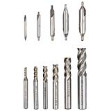 Proster Center Drill Mill Cutter 5 Pcs Combined Drill 6PCS HSS 4 Flute Straight End Mill Cutters