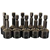 TEMO 10pc Impact Ready 1/2 inch (13mm) Magnetic Nutsetter Set