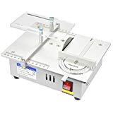 NovelLife Mini Hobby Table Saw with Variable Speed Control,Miter Gauge,3 Inch HSS Circular Saw Blade,Adjustable Power Supply for DIY Handmade Wooden Model Crafts, Printed Circuit Board Cutting