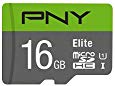 PNY Elite 16GB microSDHC Card with Adapter, UHS-I, U1, up to 85MB/Sec (P-SDU16U185EL-GE)