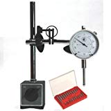 Anytime Tools Premium DIAL INDICATOR + MAGNETIC BASE w/FINE ADJUSTMENT + 22 pc Indicator Tip POINT SET - AGD SPEC
