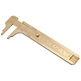 Handy Sliding Gauge Brass Vernier Caliper Ruler Measuring Tool Double Scales mm/inch Mini Brass Pocket Ruler 80mm 100mm Optional (100mm)
