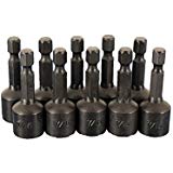 TEMO 10pc Impact Ready 7/16 inch (11mm) Magnetic Nutsetter Set
