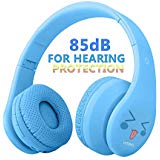 VOTONES Wireless Headphones for Boys Kids Over Ear Bluetooth Headphones 85dB Volume Limiting,Foldable Stereo Sound Headset with Microphone 3.5mm Jack SD Card Slot for Smartphone PC Tablet (Blue)