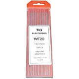 Rstar TIG Welding Tungsten Electrodes 2% Thoriated 1/16&quot; x 7&quot; (Red, WT20) 10-Pack