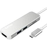 KPTEC Ultimate 5-in-1 USB-C Adapter Docking Hub, Type C Thunderbolt 3 to 4K UHD HDMI Docker Converter with USB 3.0, Micro SD/TF Card Reader for MacBook Pro 2016/2017/2018, Samsung Galaxy S8/S9,HP/Dell
