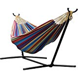 Vivere - UHSDO9-20 - Vivere&#39;s Combo - Double Hammock with Stand (Tropical, 9ft)