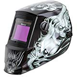 Antra AH6-660-6218 Solar Power Auto Darkening Welding Helmet with AntFi X60-6 Wide Shade Range 4/5-9/9-13 with Grinding Feature Extra Lens Covers Good for TIG MIG MMA Plasma