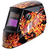 Antra AH6-260-6104 Solar Power Auto Darkening Welding Helmet with AntFi X60-2 Wide Shade Range 4/5-9/9-13 with Grinding Feature Extra Lens Covers Good for TIG MIG MMA Plasma