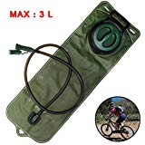 Anxingo Hydration Bladder Water Pack Bag Reservoir Hydro Packs Portable Foldable 3L 3 Liter Green for Outdoor Sports Cycling Hiking Climbing Running