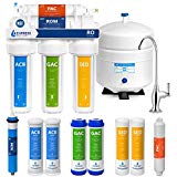 Express Water Reverse Osmosis Water Filtration System – 5 Stage RO Water Purifier with Faucet and Tank – Under Sink Water Filter – Plus 4 Replacement Filters – 50 GPD