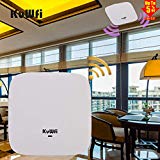 KuWFi Ceiling Mount Wireless Access Point, Dual Band Wireless Wi-Fi AP Router with 24V POE Long Range Wall Mount Ceiling Router Supply a Stable Wireless Coverage