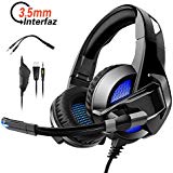 Rodzon Gaming Headsets for PS4, PC, Xbox One Controller,Foldable Noise Cancelling Ps4 Headsets Microphone, Bass Surround, Soft Memory Earmuff for Laptop Mac Nintendo Switch Games