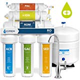 Express Water Deionization Reverse Osmosis Water Filtration System – 6 Stage RO DI Water Filter with Faucet and Tank – Distilled Pure – Under Sink Home Water Softener – 100 GPD
