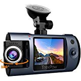Dash Cam, TrekPow T1 Sony Sensor FHD 1080P Car DVR Dashboard Camera with 180°Rotation for Front/Cabin, 170°Wide Len, Night Vision, 2&quot; LCD, G-Sensor, Loop Recording, Motion Detection, Parking Monitor