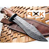 REG 215, Handmade Damascus Steel 14.00 Inches Bowie Knife - Exotic Wood Handle