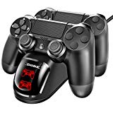 Dobe PS4 Controller Charger, Dual Shock 4 Controller Charging Docking Station with LED Light Indicators and Bottom Light for PS4/PS4 Slim/PS4 Pro Controller