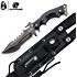 HX Outdoors Fixed Blade Knife with Sheath Tanto Hunting Knife Survival Knife with Ergonomic G10 Non-Slip Handle