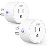 Smart Plug Mini WiFi Outlet Wireless Socket Compatible with Alexa, Echo,Google Home and IFTTT, ZOOZEE Smart Plug WiFi Socket with Timer Function,No Hub Required, White (2 Pack)