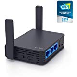 GL.iNet GL-AR750S-Ext Gigabit Travel AC Router (Slate), 300Mbps(2.4G)+433Mbps(5G) Wi-Fi, 128MB RAM, MicroSD Support, OpenWrt/LEDE pre-installed, Cloudflare DNS, Power Adapter and Cables Included