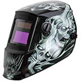 Antra AH6-260-6218 Solar Power Auto Darkening Welding Helmet with AntFi X60-2 Wide Shade Range 4/5-9/9-13 with Grinding Feature Extra Lens Covers Good for Arc Tig Mig Plasma CSA/ANSI