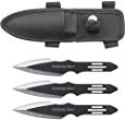 Perfect Point RC-595-3 Thunder Bolt Throwing Knife Set with Three Knives, Black Blades, Steel Handle, 5-1/2-Inch Overall