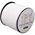 Pandahall 1 Roll (100 Yards,300 Feet) Micro-Fiber Faux Leather Suede Cord String with Roll Spool,3.0x1.4mm (White)
