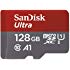 SanDisk Ultra 128GB microSDXC UHS-I card with Adapter(SDSQUAR-128G-GN6MA) - Grey, Red
