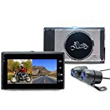 Motorcycle Dash Cam - Teepao MT19 HD Security Camera for Motorcycle,Motorcycle Driving Recorder 1080P Front & 720P Rear 120° Wide Angle Lens Camera with 3.0 LED Display & Mounting Accessories Kits