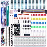 Elegoo Upgraded Electronics Fun Kit w/Power Supply Module, Jumper Wire, Precision Potentiometer, 830 tie-Points Breadboard for Arduino, Raspberry Pi, STM32