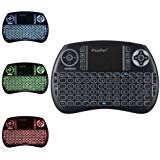 iPazzPort 3-Color Backlit Wireless Mini Keyboard and Mouse Touchpad for Raspberry Pi 3 Windows, Android, Google, Smart TV, Linux, Mac KP-810-21SDL-RGB