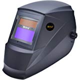 Antra AH7-220-0000 Solar Power Auto Darkening Welding Helmet with AF-220i Shade 9-13 with Grinding Feature Extra Lens Covers Good for TIG MIG MMA