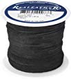 Realeather Crafts Suede Lace, 0.125-Inch Wide and 25-Yard Spool, Black